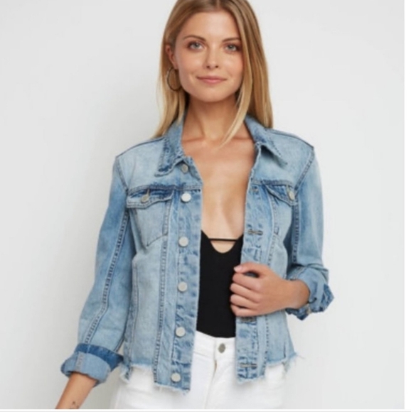 Blank NYC Raw Hem Denim Jacket Size XS - Picture 1 of 10